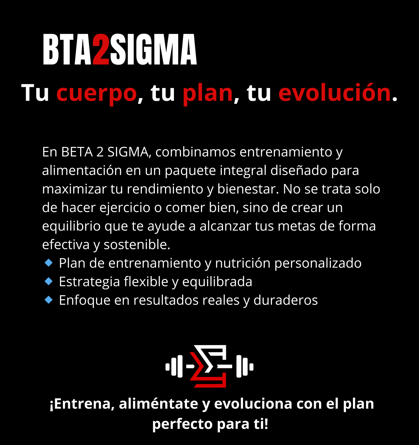 Plan Integral (Entrenamiento y Alimentación) - BTA2SIGMA